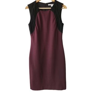 Diane von Furstenberg Hallie Brazen Plum Black Purple Sleeveless Dress SZ 6